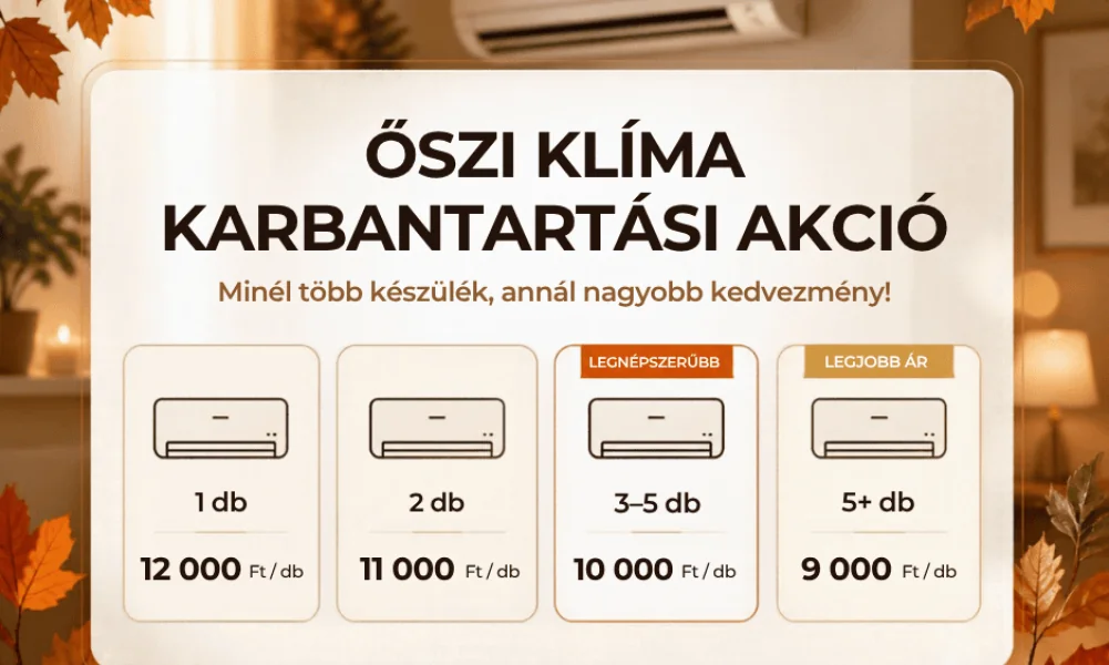 Őszi klíma karbantartás akció